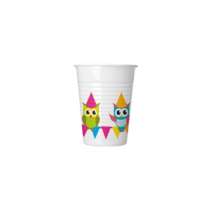 My Best Friend Owl Plastic Cups 200ml 8ct