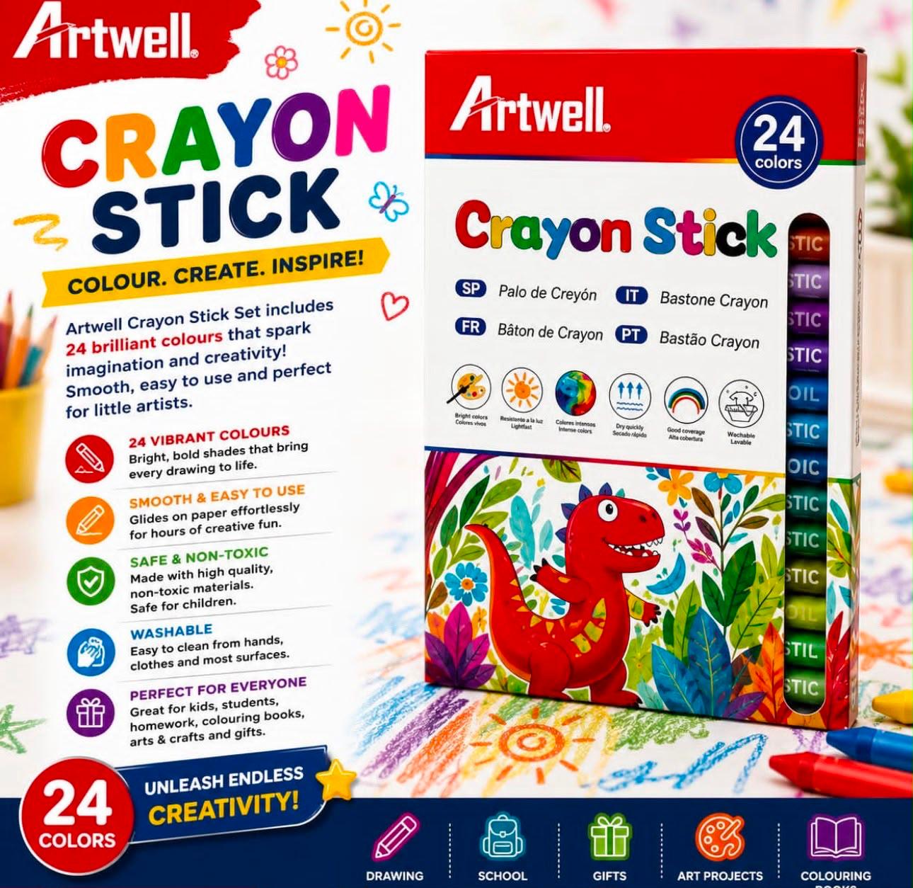 24PC Crayon Stick