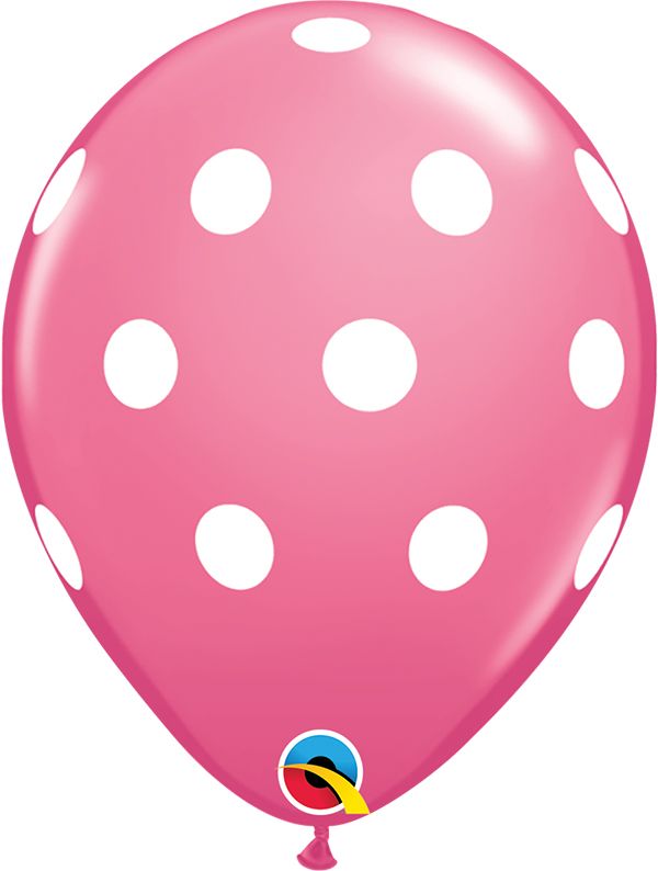11 INCH LATEX RND BIG POLKA DTS ASST 50CTP