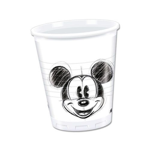 MICKEY FACES PLASTIC CUPS 200ML 25CT