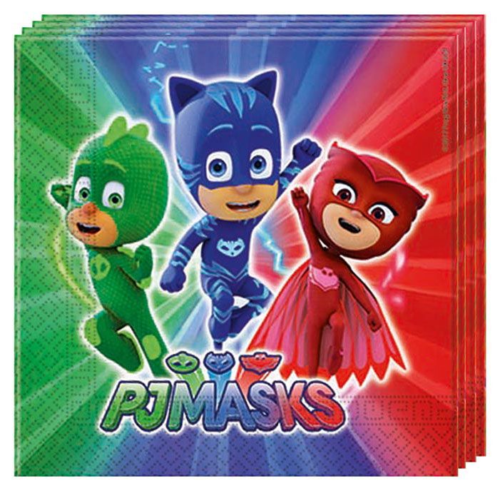 PJ MASKS TWO PLY PAPER NAPKINS 33X33CM 20CT