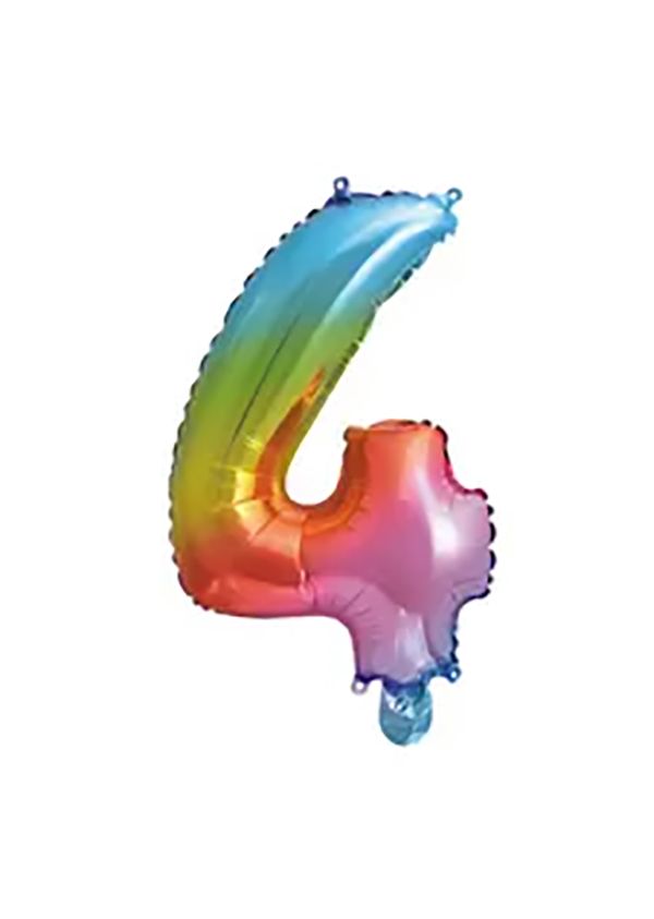 RAINBOW FOIL BALLOON 95CM NO 4