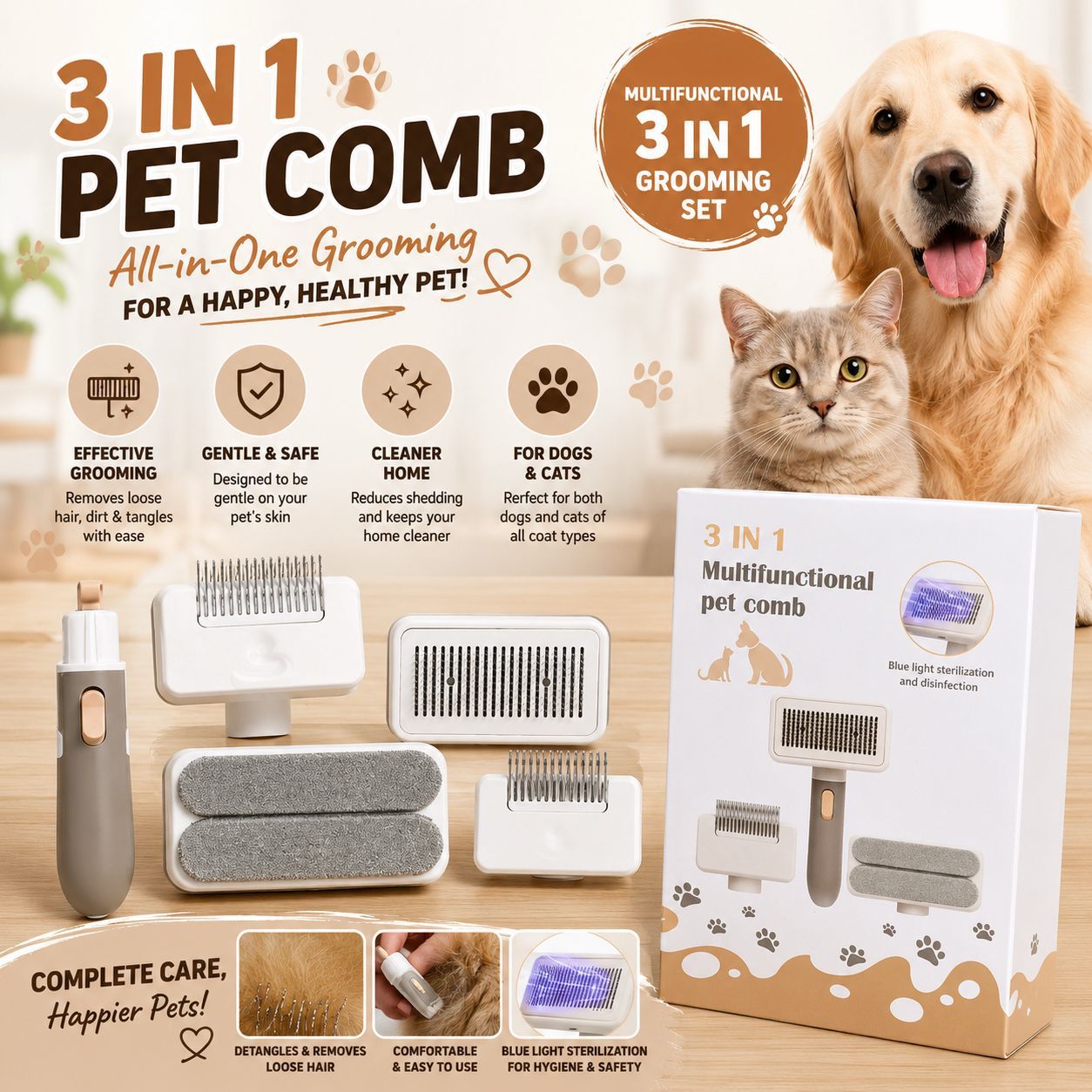 3in1 Pet Comb