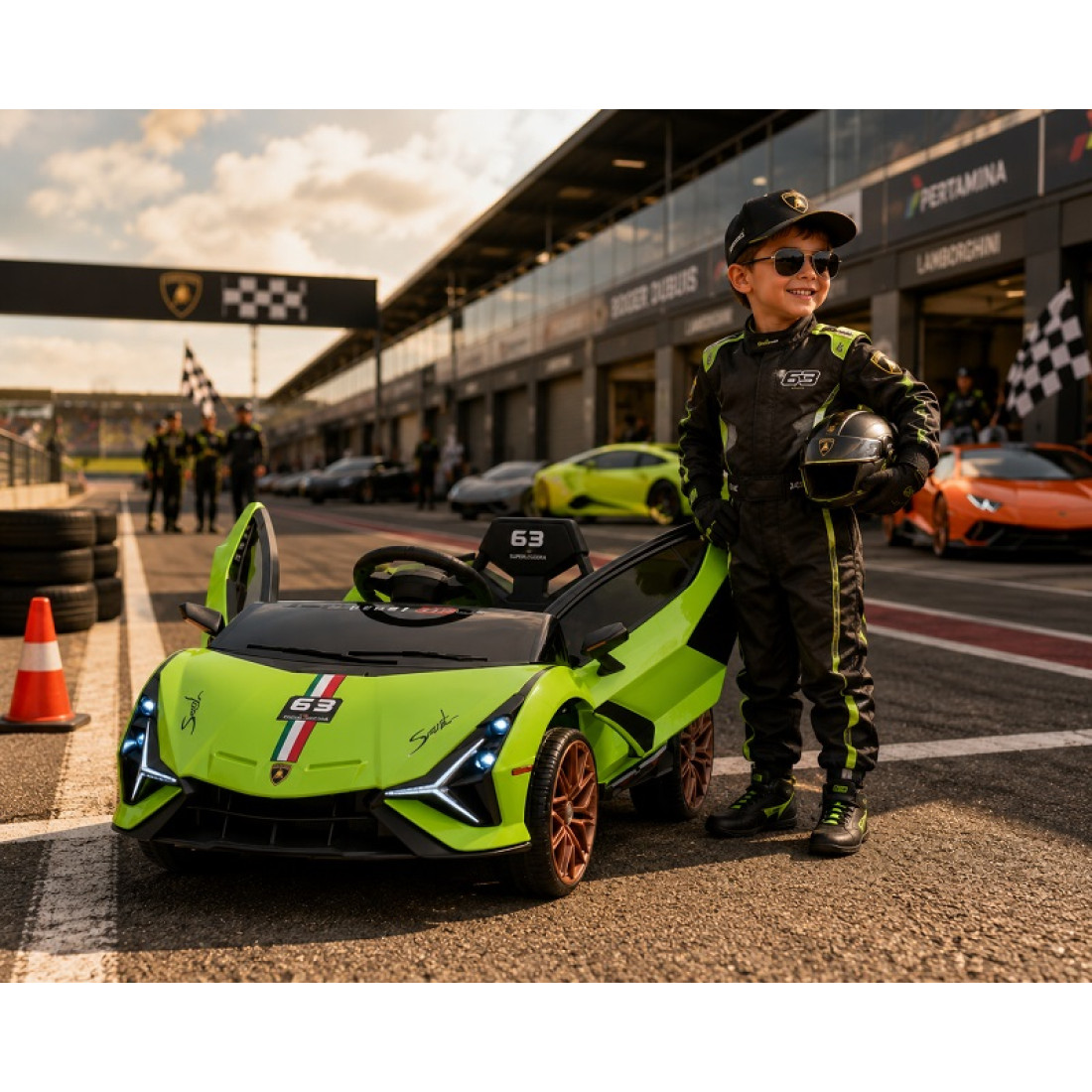 Lambo Sián Styled Kids Electric Ride-On Car 12V