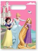 PRINCESS PLASTIC PARTY BAGS 6CT