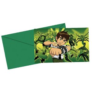 BEN 10 INVITATIONS 6CT