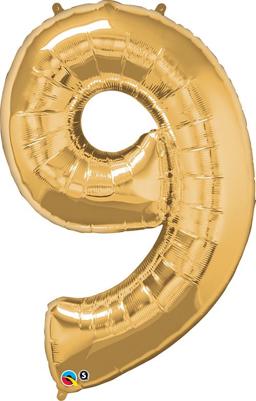 34 INCH FOIL NUMBER 9 METALLIC GOLD 1CTP