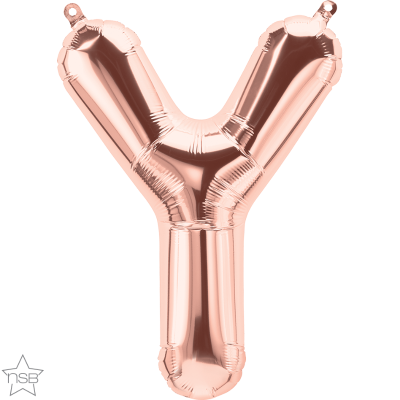 34 INCH FOIL ROSE GOLD LETTER Y 1CTP