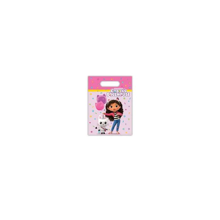 6 Piece Gabbys Dollhouse Plastic Party Bag