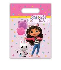 GABBYS DOLLHOUSE PLASTIC PARTY BAG 6CT