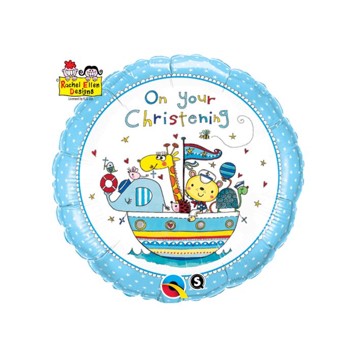 1 Piece 18 Inch Foil On Your Christ Blue Round