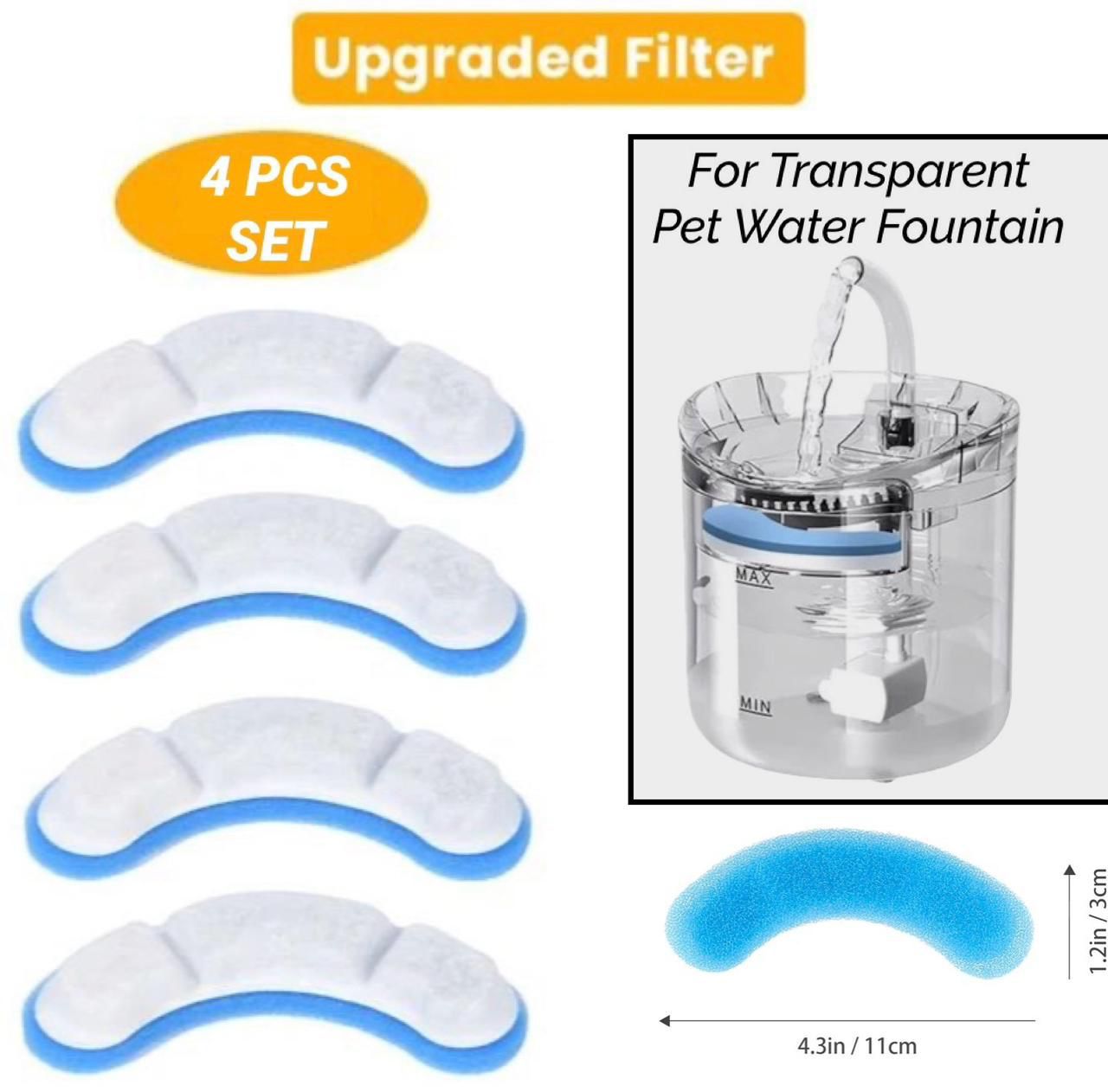 Filter For Intelligent Pet Water Fountain 4 Piece Pack