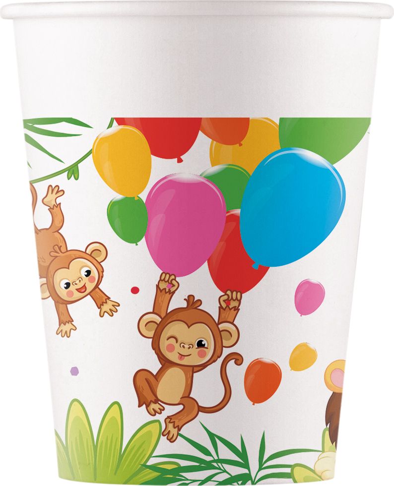 Jungle Balloons Paper Cups 200ml 8ct