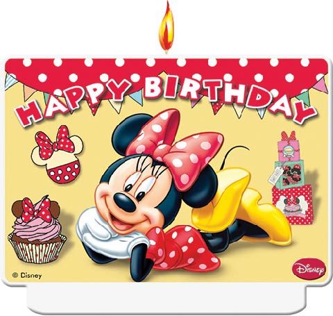 MINNIE HAPPY HELPERS HBDAY DCOR CANDLE 1CT