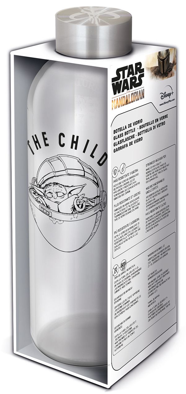 THE CHILD MANDALORIAN LARGE GLASS BOTTLE 1030ML