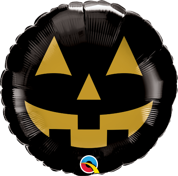 18 INCH FOIL BLACK & GOLD JACK FACE 1CTP