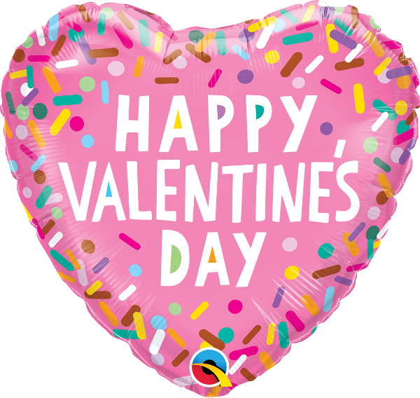 18 INCH FOIL VALENTINES SPRINKLES 1CTP