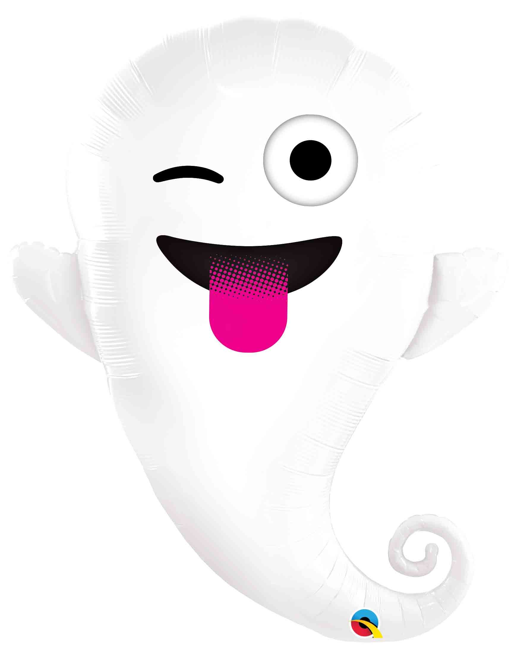 34 INCH FOIL SHAPE EMOTICON GHOST FOIL 1CTP