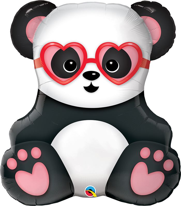 32 INCH FOIL SHAPE SW LOVESTRUCK PANDA BEAR 1CTP