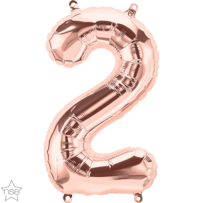 16 IN ROSE GOLD NUMBER 2 AIR FILLED 1CTP
