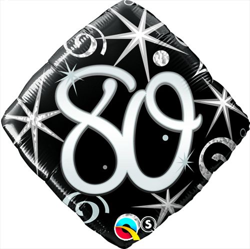 18 INCH FOIL AGE 80 ELEGNT SPARKL N SWIRLS 1CTP