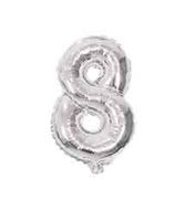 37 INCH AIR-HELIUM SILVER FOIL BALLOON 8 1CTP