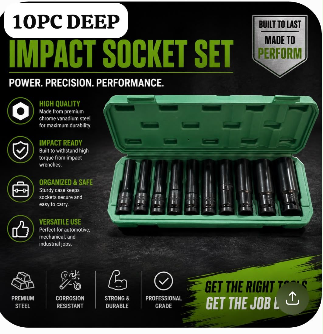 10pc Impact Socket Set