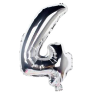 12 INCH AIRFILLED SILVER FOIL BALLOONS