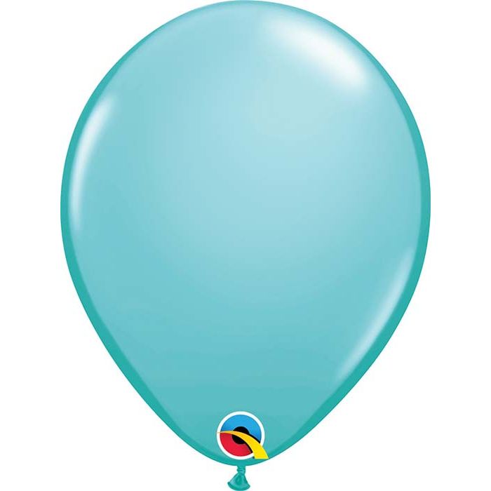 11 INCH LATEX RND CARIBBEAN BLUE 100CTP