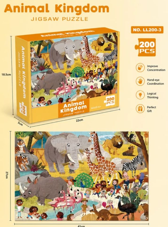 200pc Animal Kingdom Puzzle