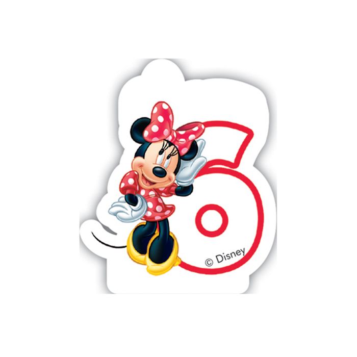 MINNIE HAPPY HELPERS CANDLE NO6 1CT