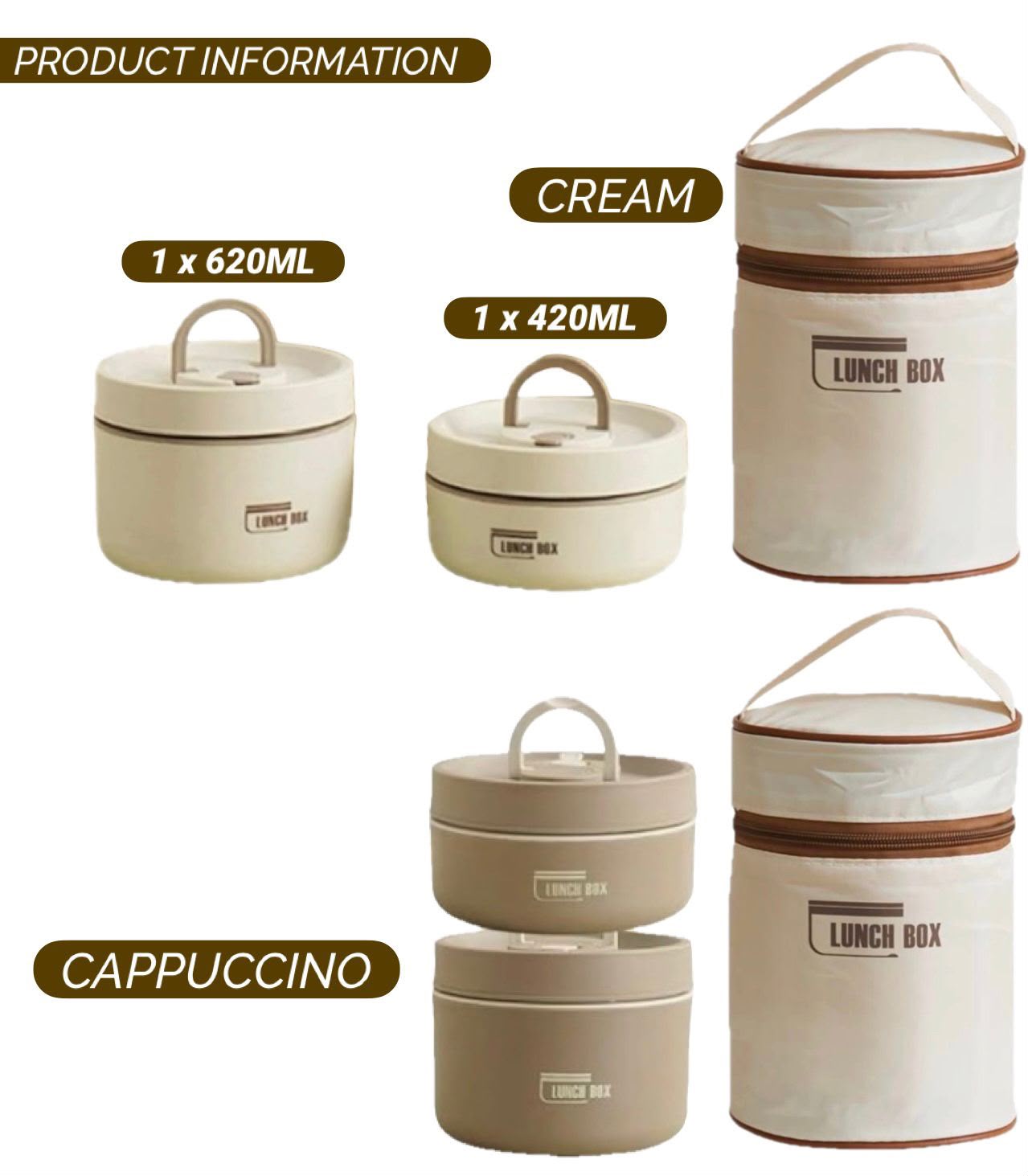 DOUBLE-INSULATED LUNCH-BOX  2 PCS