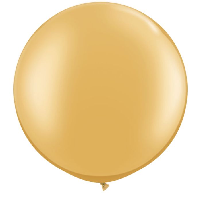 3 FT LATEX PLAIN RND GOLD 2CTP