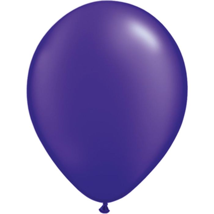 5 INCH LATEX PLAIN RND PRL QTZ PURPL 100CTP