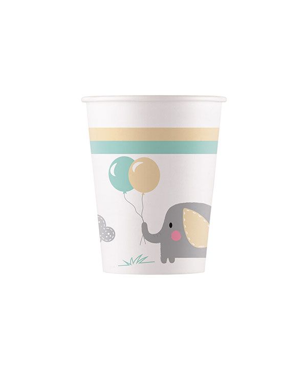 ECO COMP ELEPHANT BABY PAPER CUPS 200ML 8CT