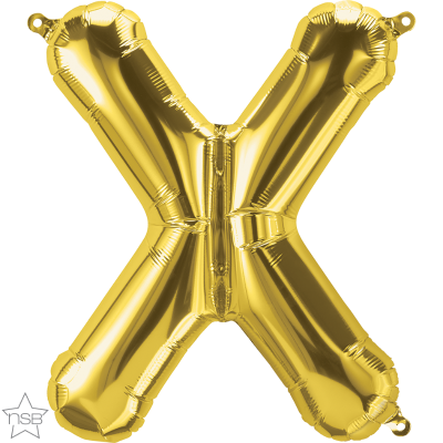 16 IN FOIL GOLD LETTER X AIR FILLED 1CTP
