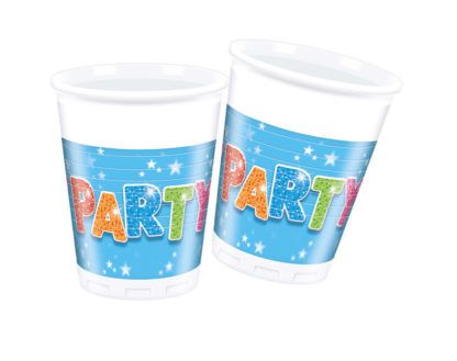 FABULOUS PARTY PLASTIC CUPS 200ML 8CT