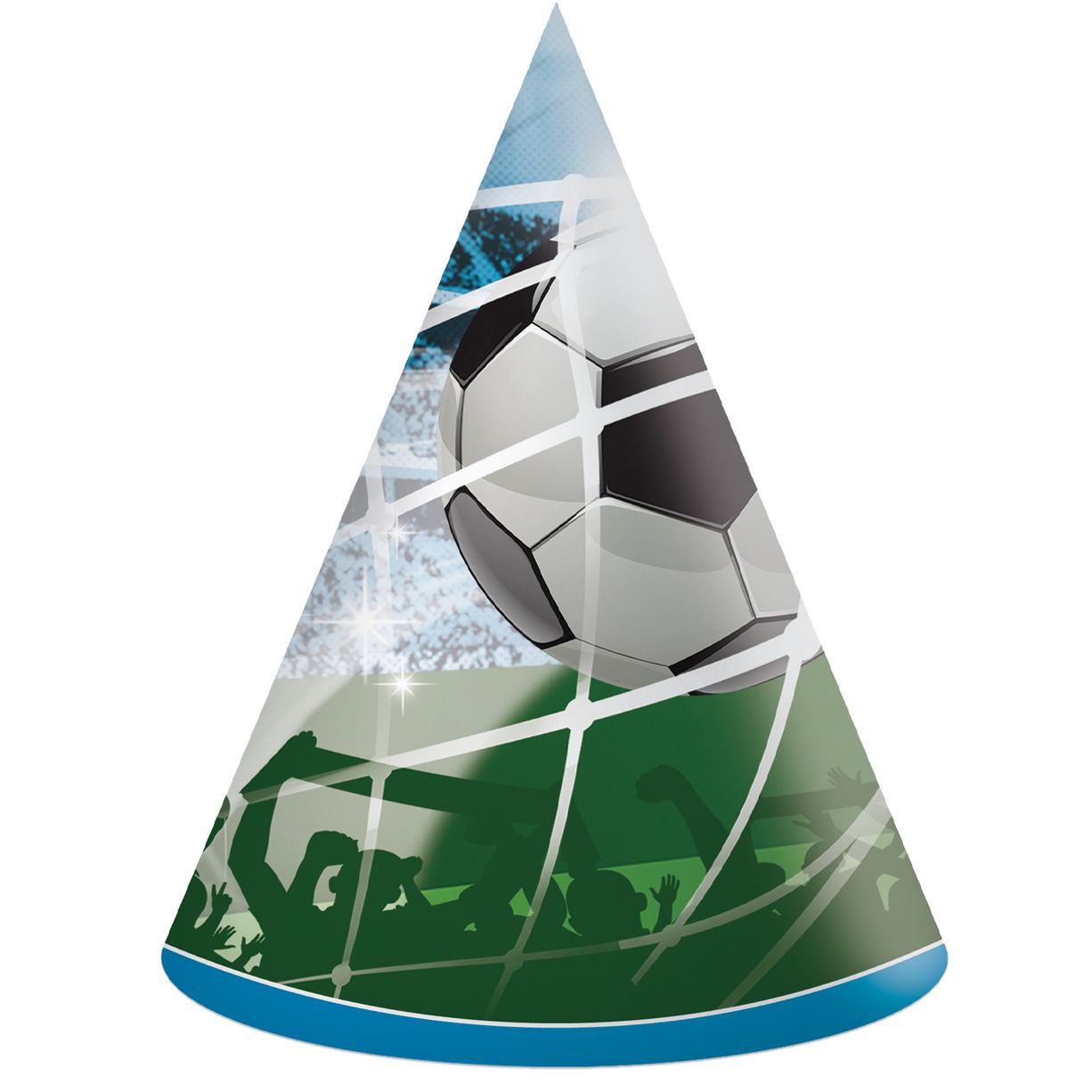 SOCCER FANS PAPER HATS 6CT