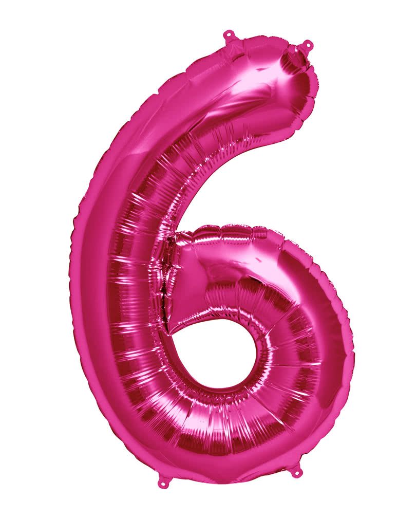 37 INCH AIR-HELIUM PINK FOIL BALLOON 6 1CTP