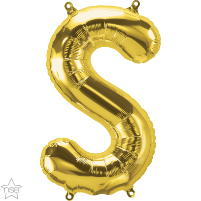 16 IN FOIL GOLD LETTER S AIR FILLED 1CTP