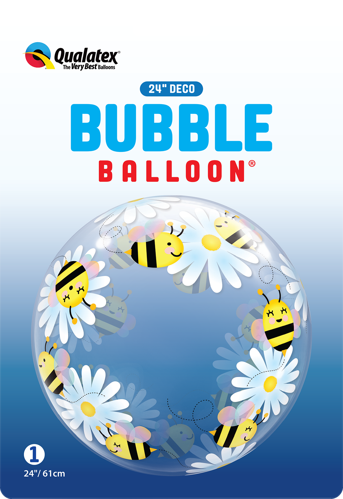 24 INCH DECO BUBBLE SWEET BEES & DAISIES 1 CTP
