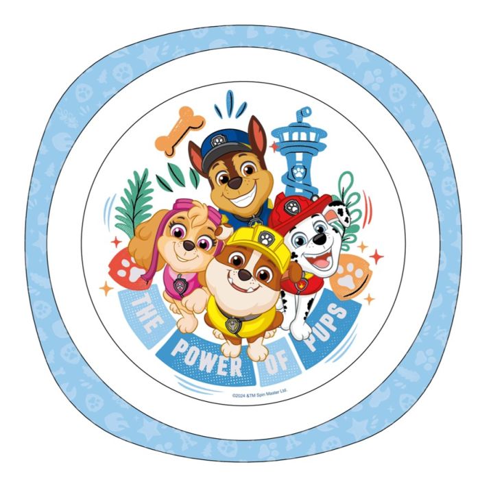 Paw Patrol Power Pups Shaped Plate