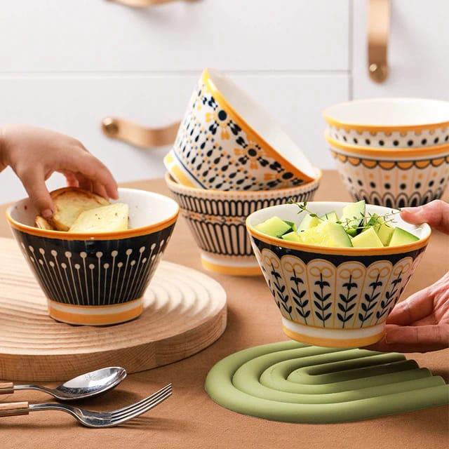Set Of 4Pcs Ceramic Rice Bowl