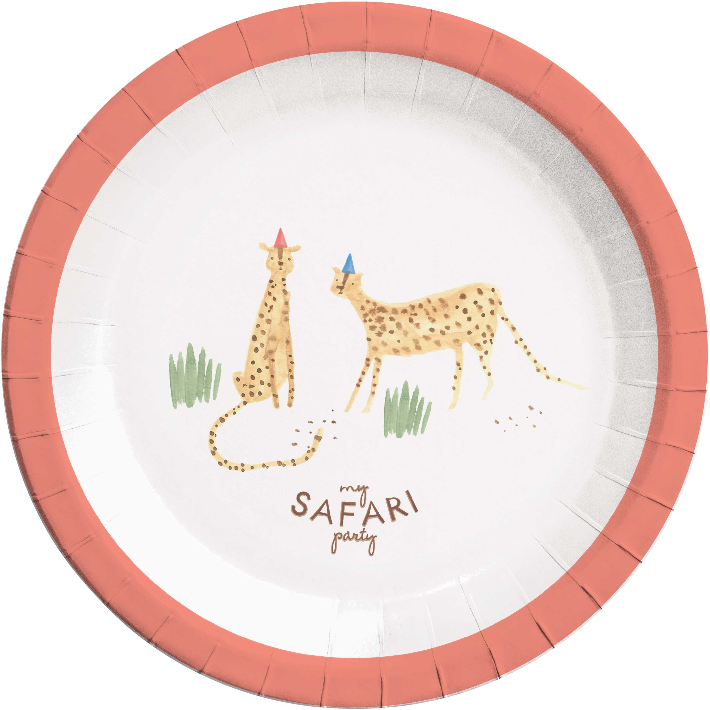 SAFARI PAPER PLATES LARGE 23CM 8CT