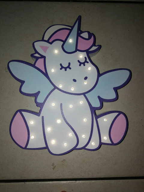 Sitting Blue and Purple Unicorn Night Light