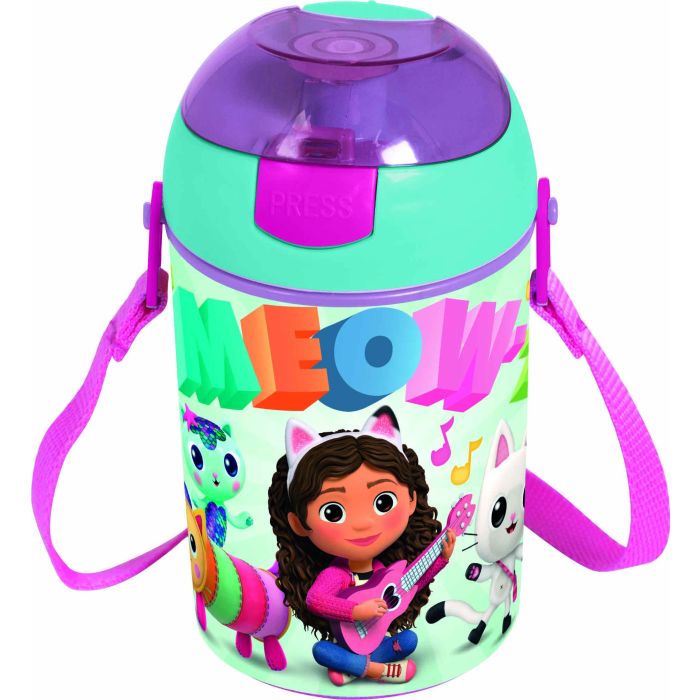 Gabbys Dollhouse Pop Up Canteen With Strap 450ml