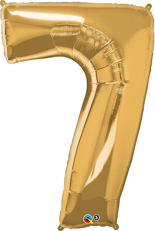 34 INCH FOIL NUMBER 7 METALLIC GOLD 1CTP