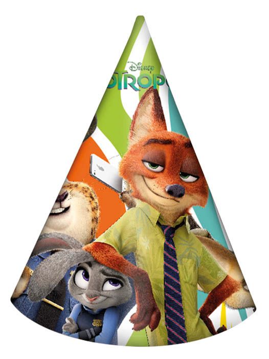 ZOOTROPOLIS HATS 6CT