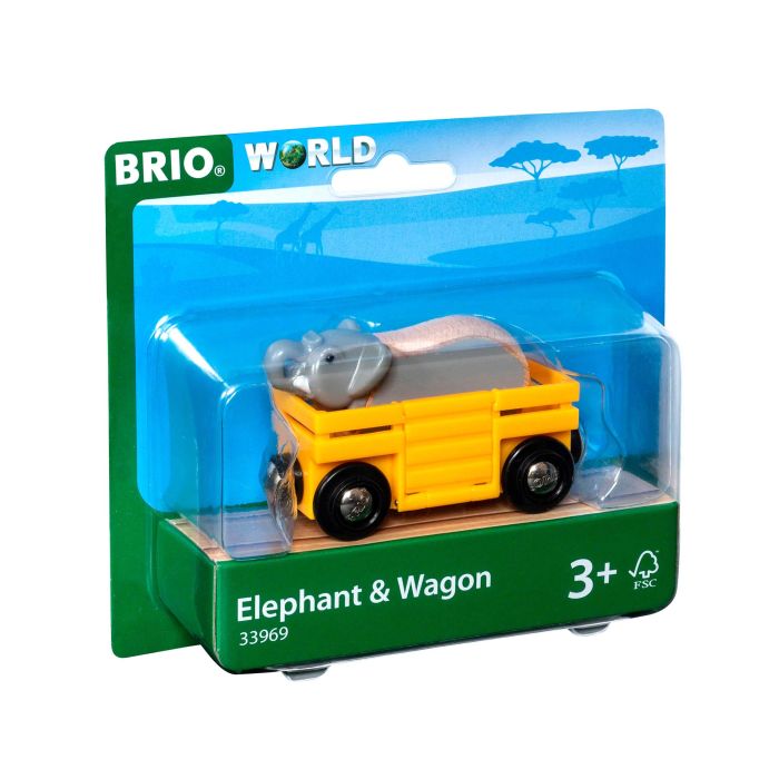 BRIO ELEPHANT AND WAGON