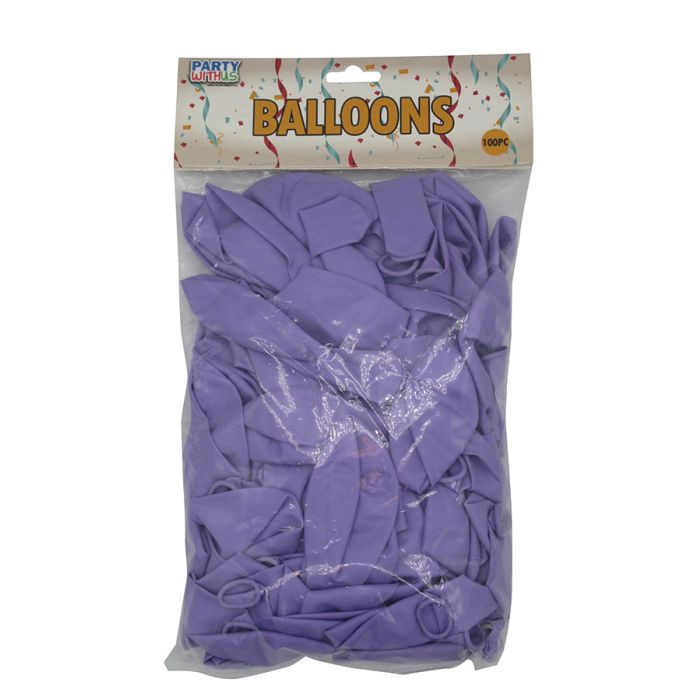 12 INCH LATEX STANDARD LILAC 100CTP